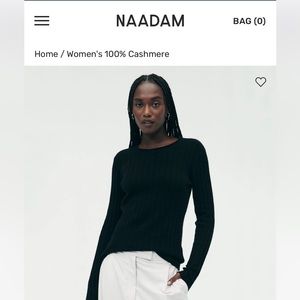 Naadam 100% Cashmere Ribbed Sweater